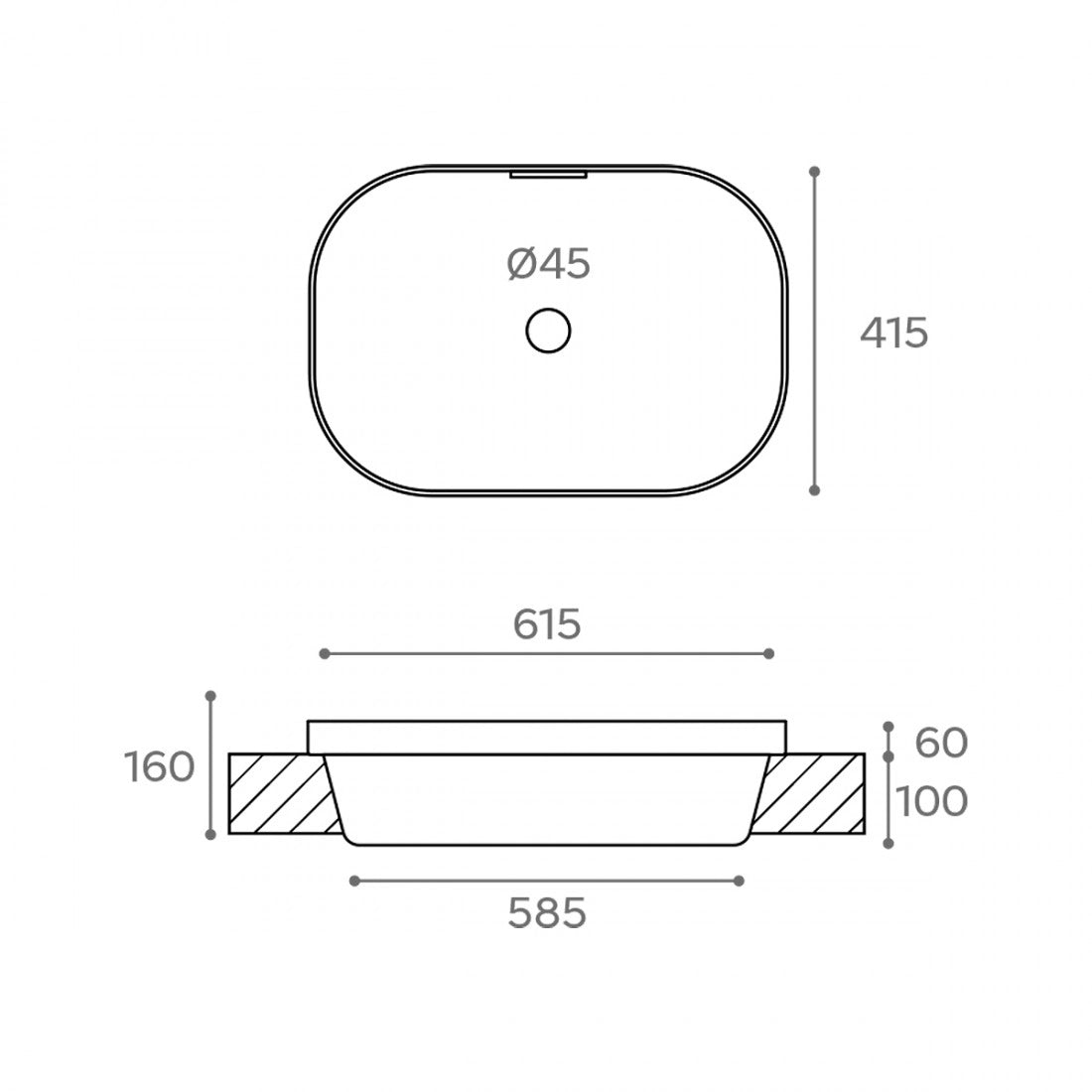 Lavabo de porcelana Quebec