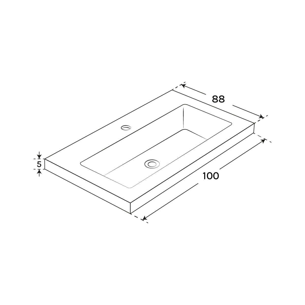 Lavabo de resina Sam - Thebath