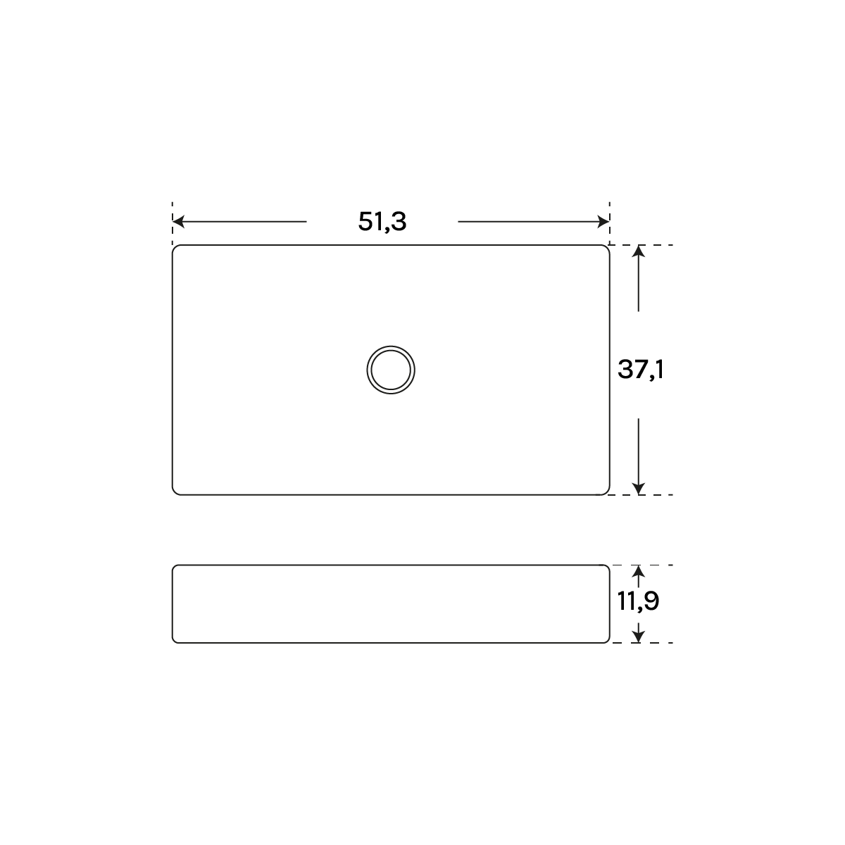 Lavabo de sobre encimera Kona - Thebath