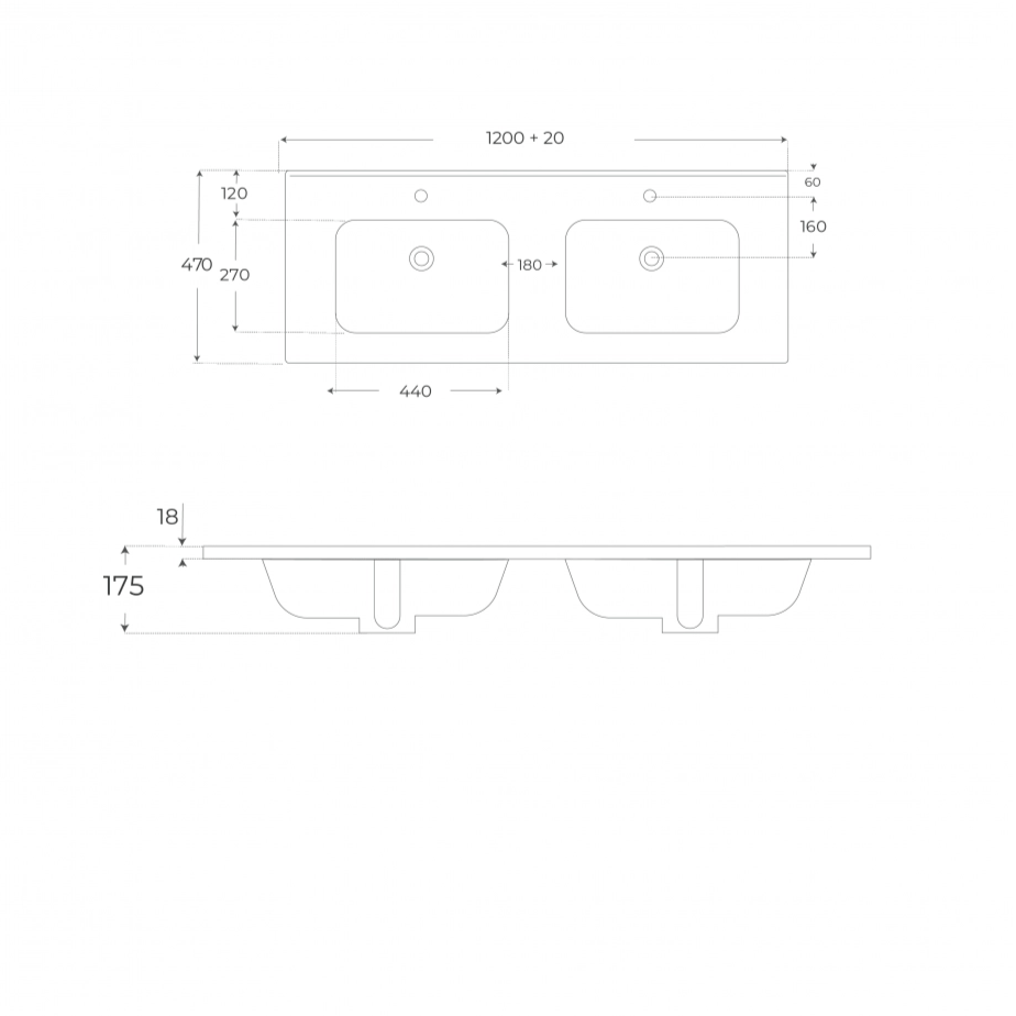 Lavabo sobre mueble Shiba mate