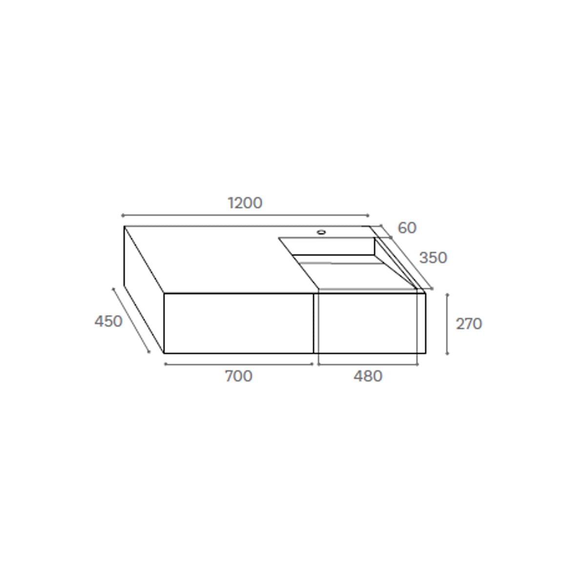 Lavabo Krion suspendido William - The Bath