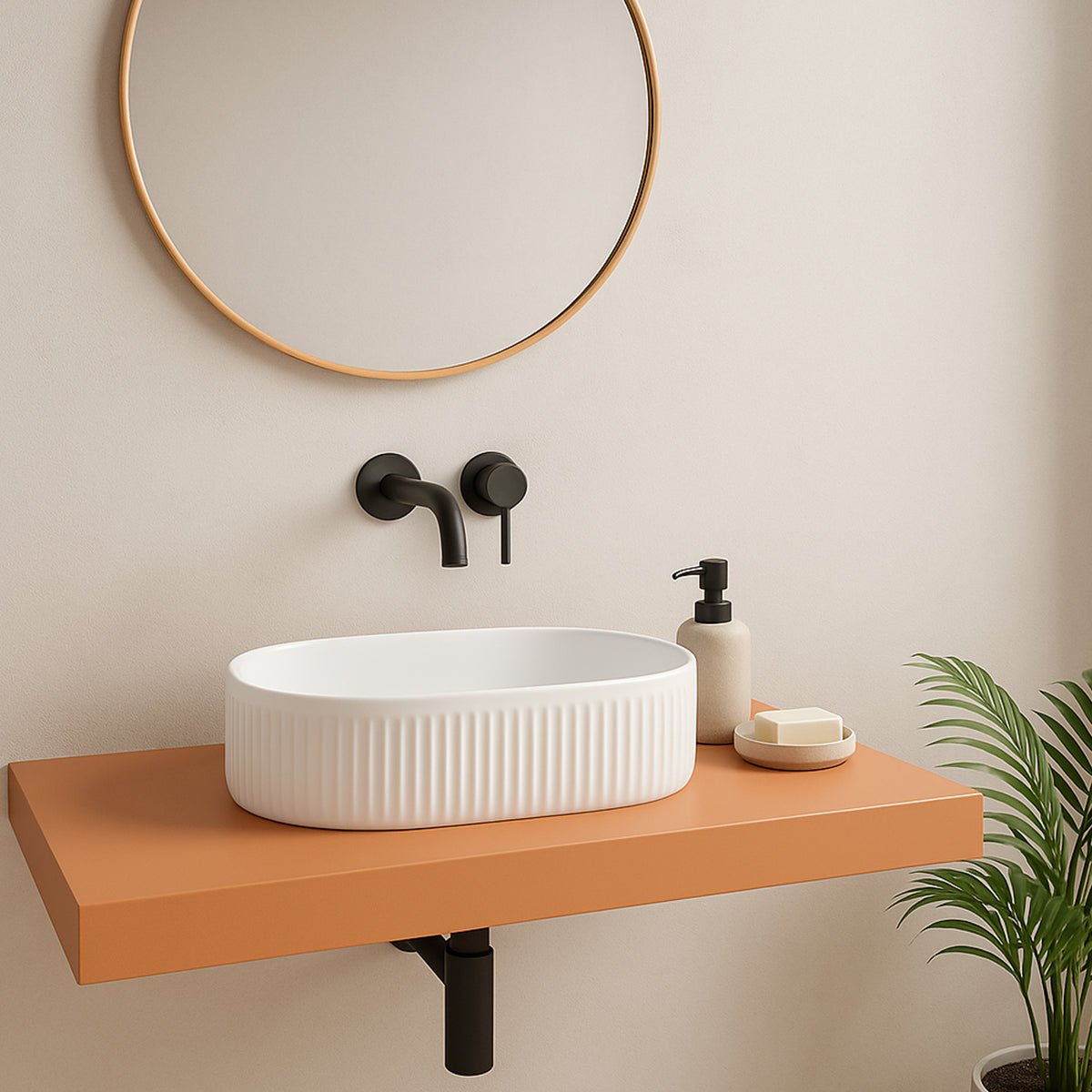 Lavabo ovalado sobre encimera Gina - Thebath