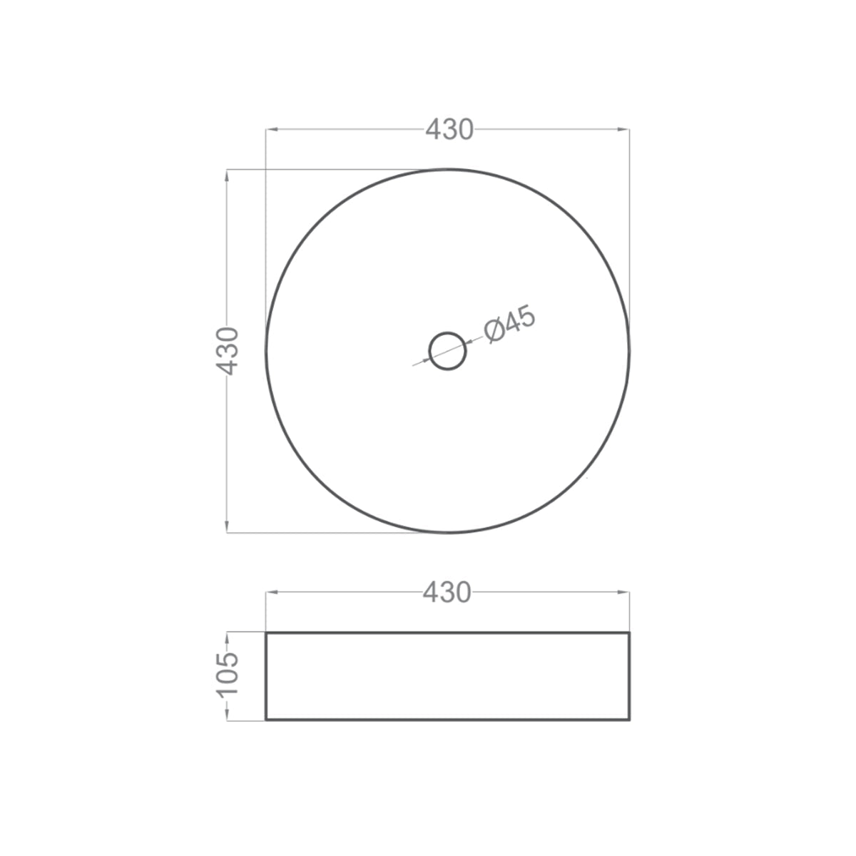 Lavabo redondo sobre encimera Rotterdam - The Bath