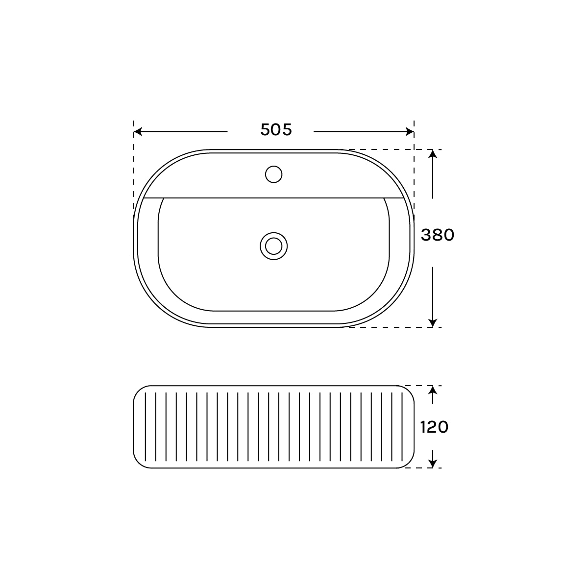 Lavabo ovale blanc Seul