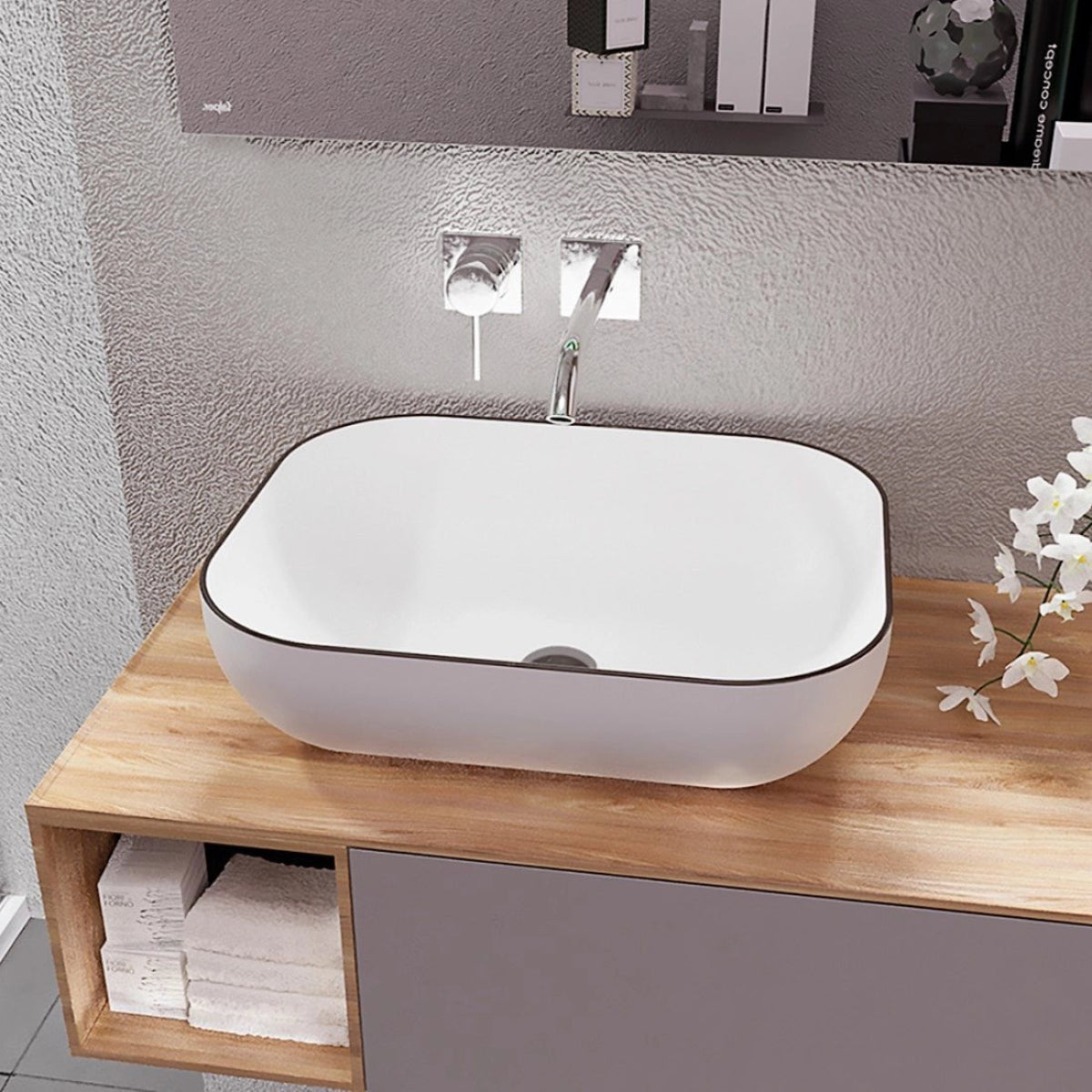 Lavabo sobre encimera de cerámica Beira