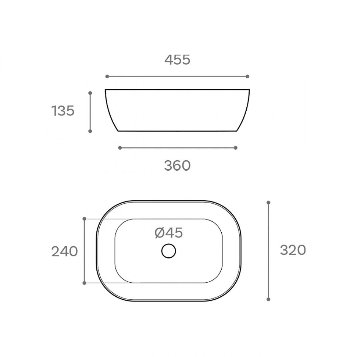 Lavabo sobre encimera Praga