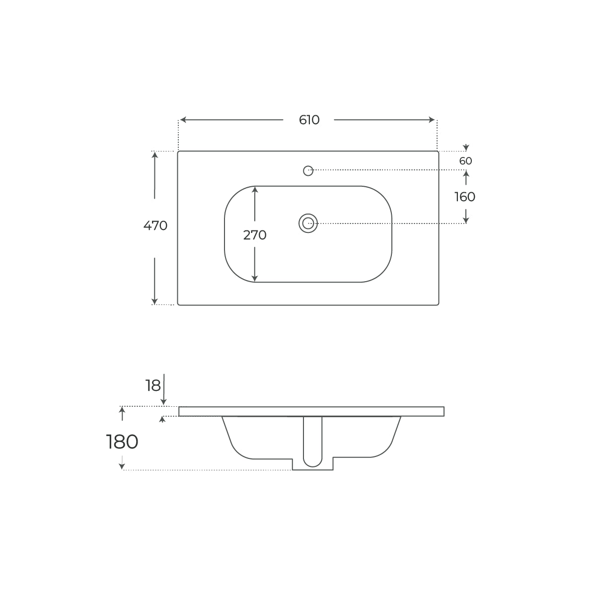Lavabo sobre mueble blanco mate Shiba - Thebath