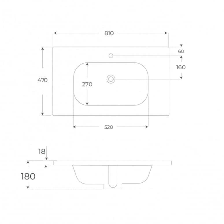 Mueble de baño con patas Triana y lavabo - Thebath