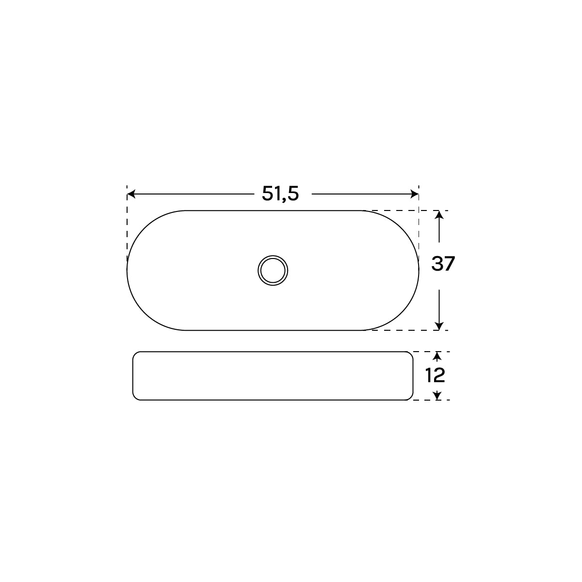 Lavabo sobrencimera ovalado Kona - Thebath