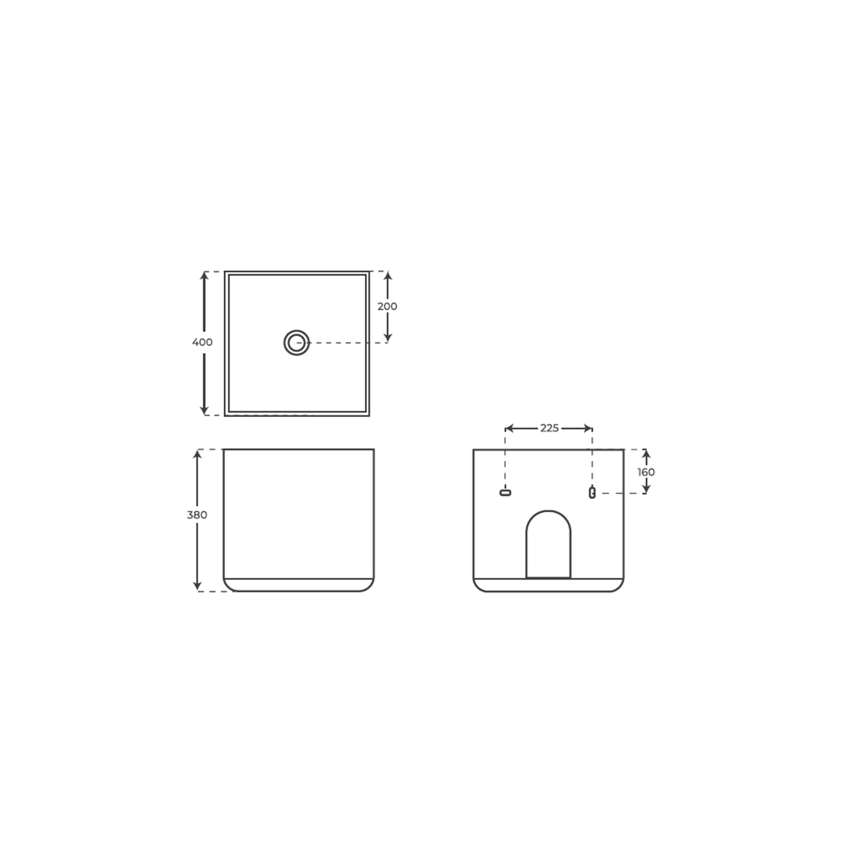 Lavabo suspendido moderno Kiro Mate - Thebath