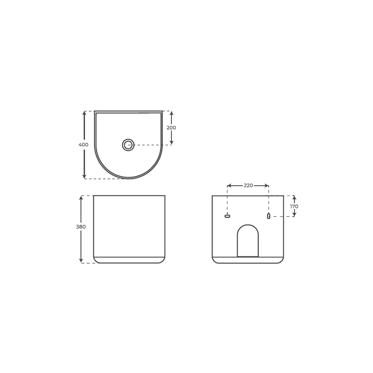 Lavabo suspendido moderno Uriel - Thebath