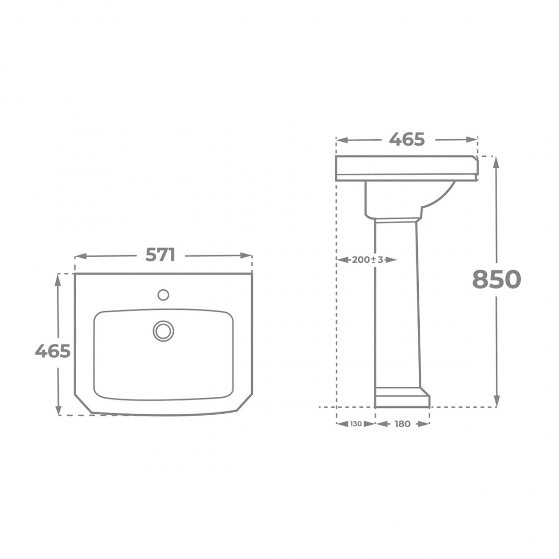 Lavabo vintage con pedestal York - Thebath