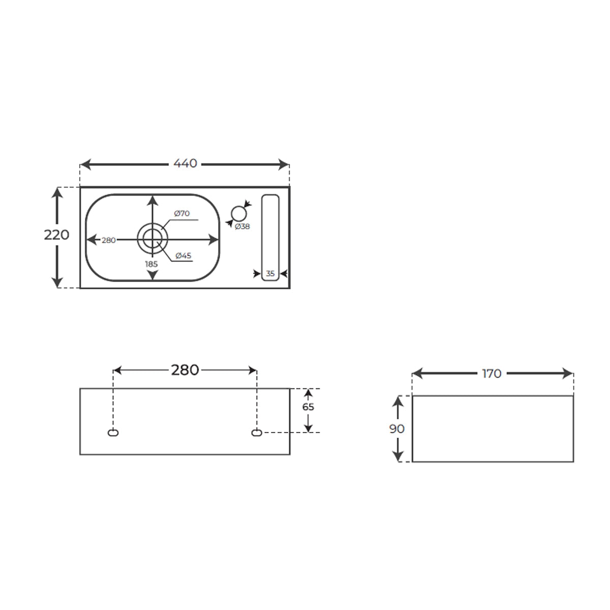 Lavamanos fondo reducido Miko - The Bath