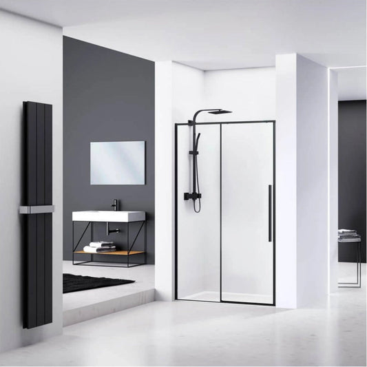 Mampara con puerta corredera Arizona Negra