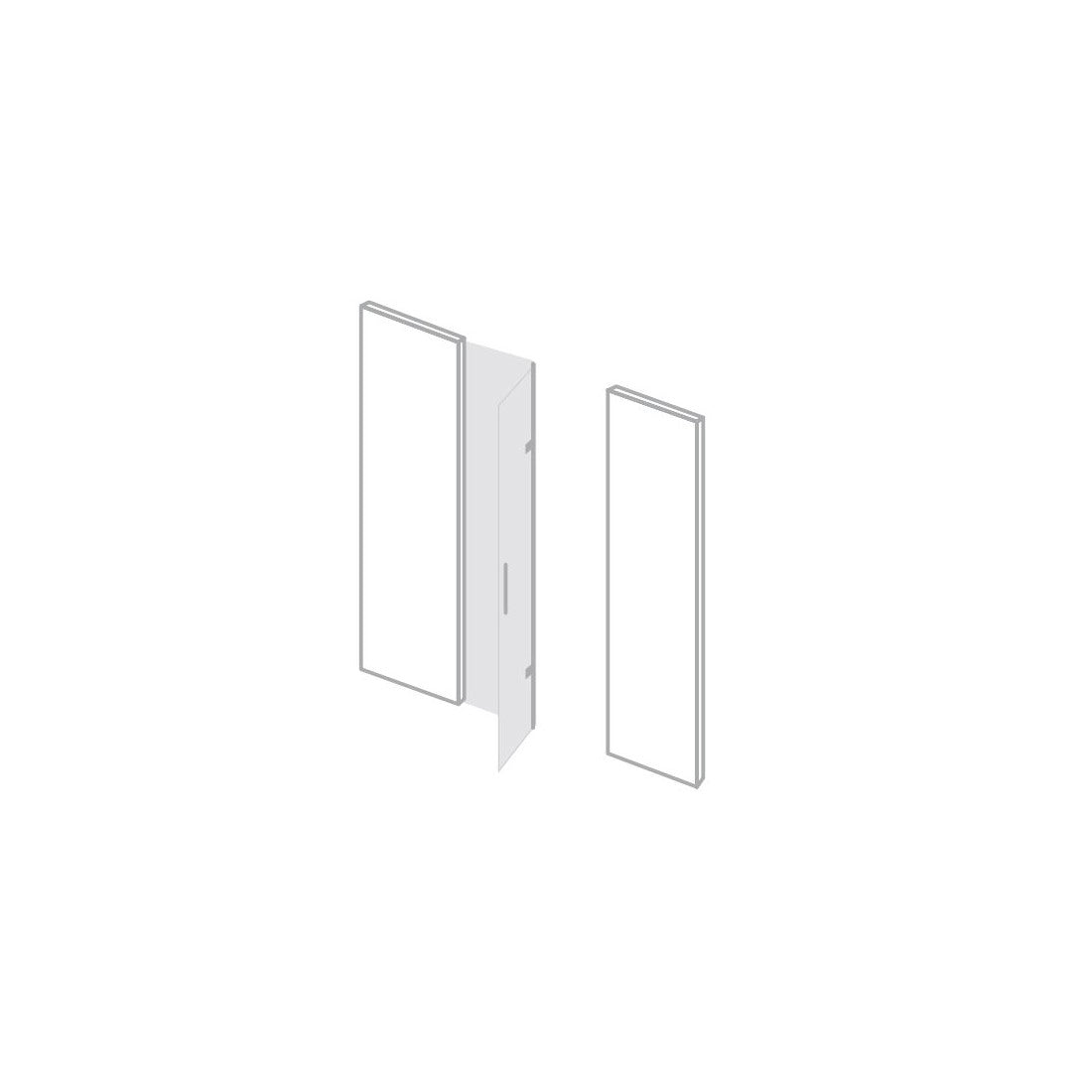 Mampara de baño frontal plegable