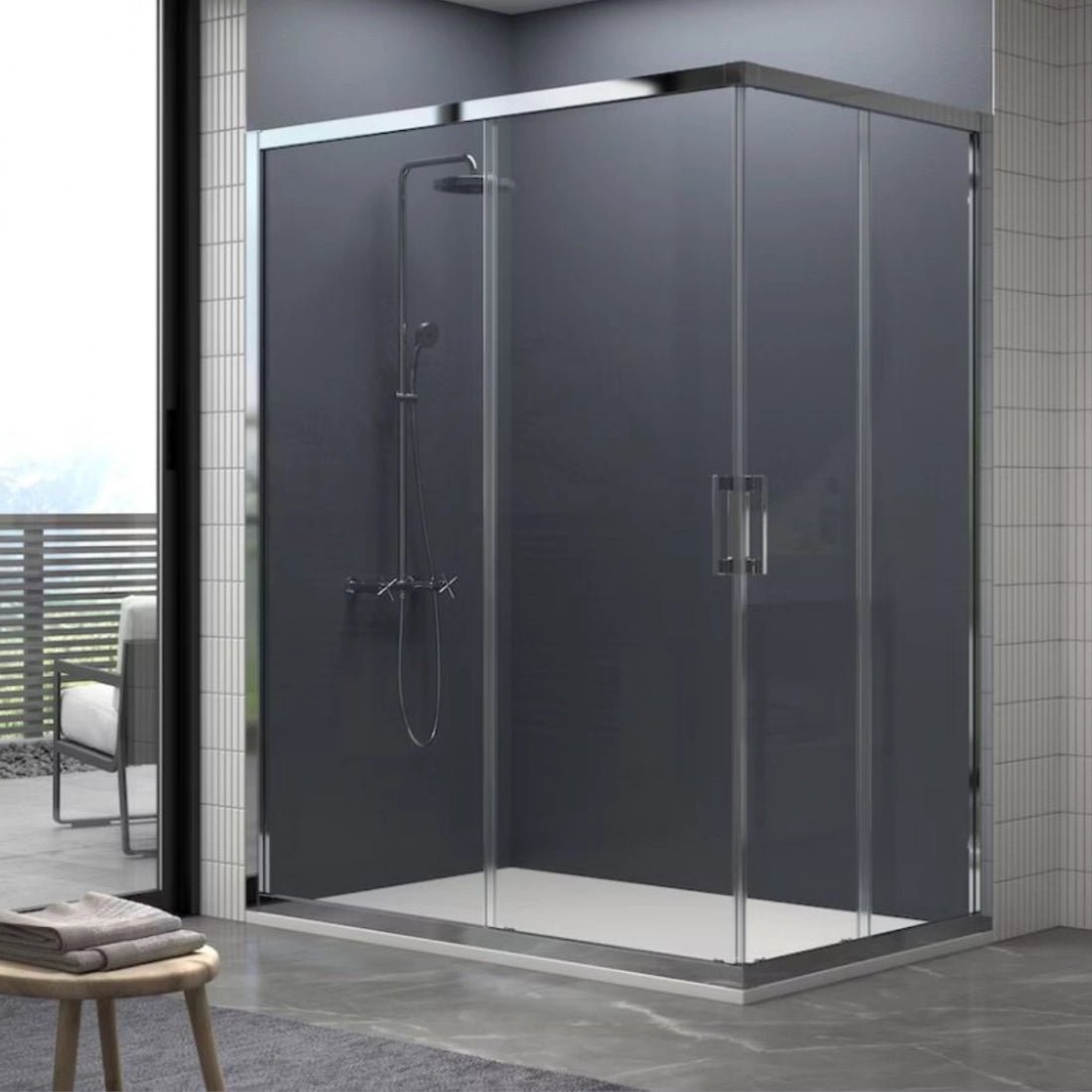 Mampara para ducha Rectangular Cancún