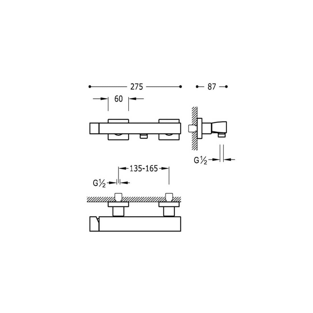 Monomando ducha Slim Exclusive