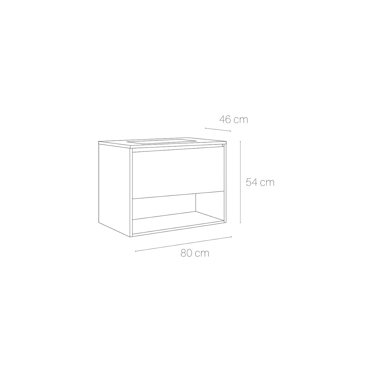 Mueble baño con lavabo incluido Yera - Thebath