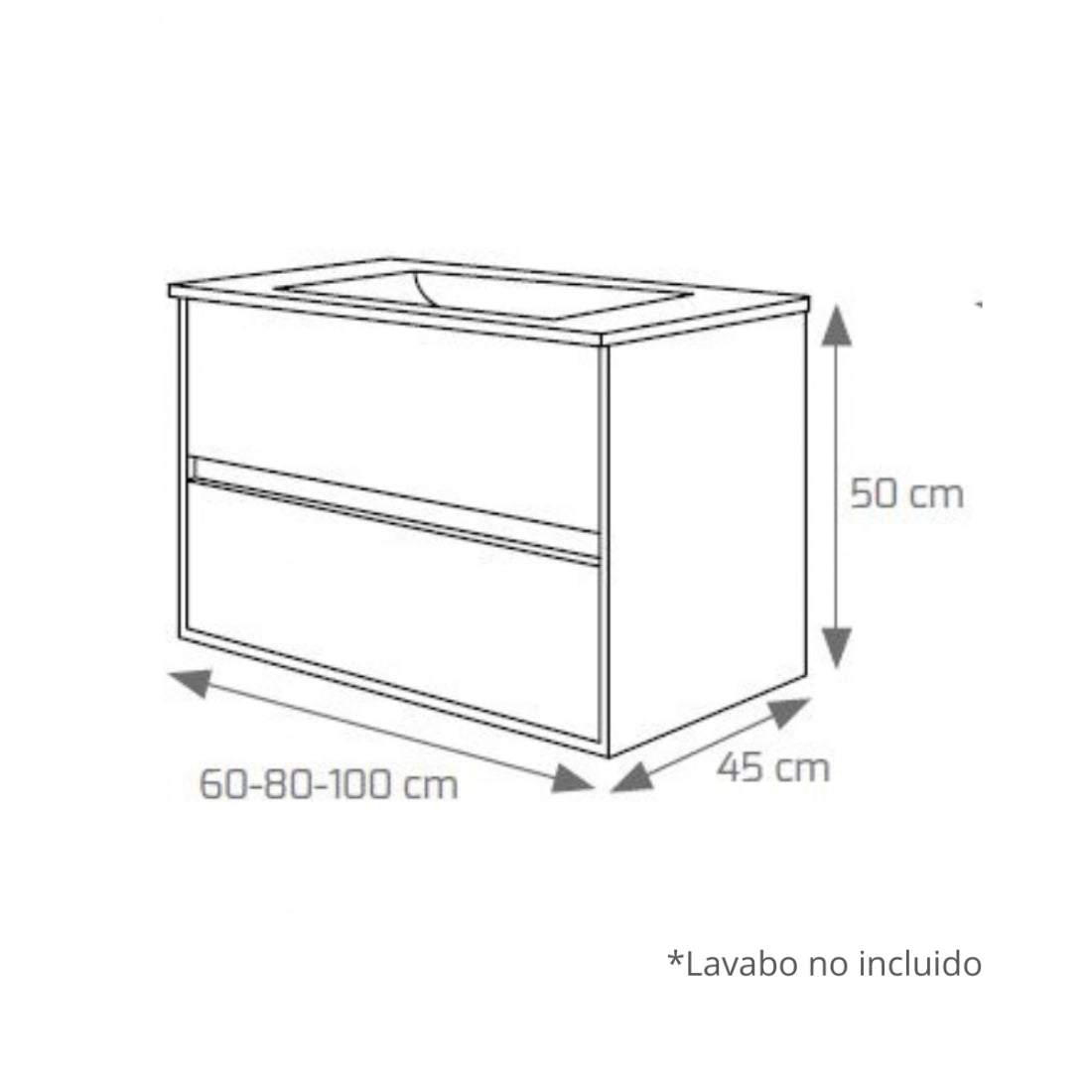 Mueble de baño para colgar Bicolor