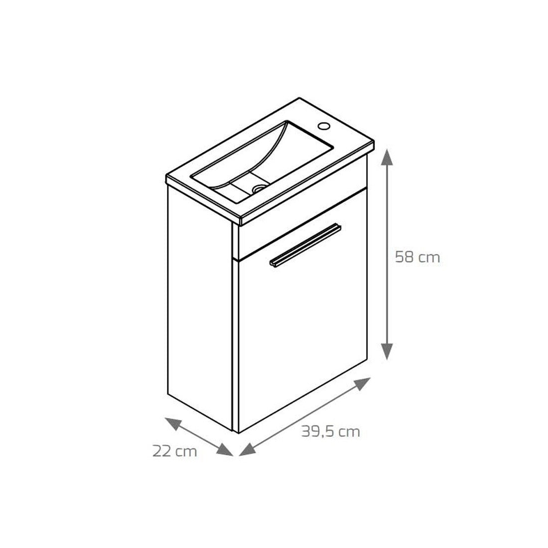 Mueble de baño pequeño con lavabo