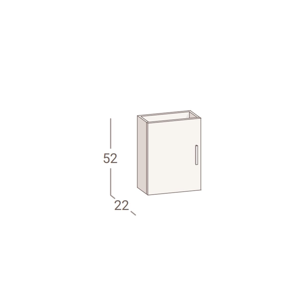 Mueble para baño flotante reducido Albi - Thebath