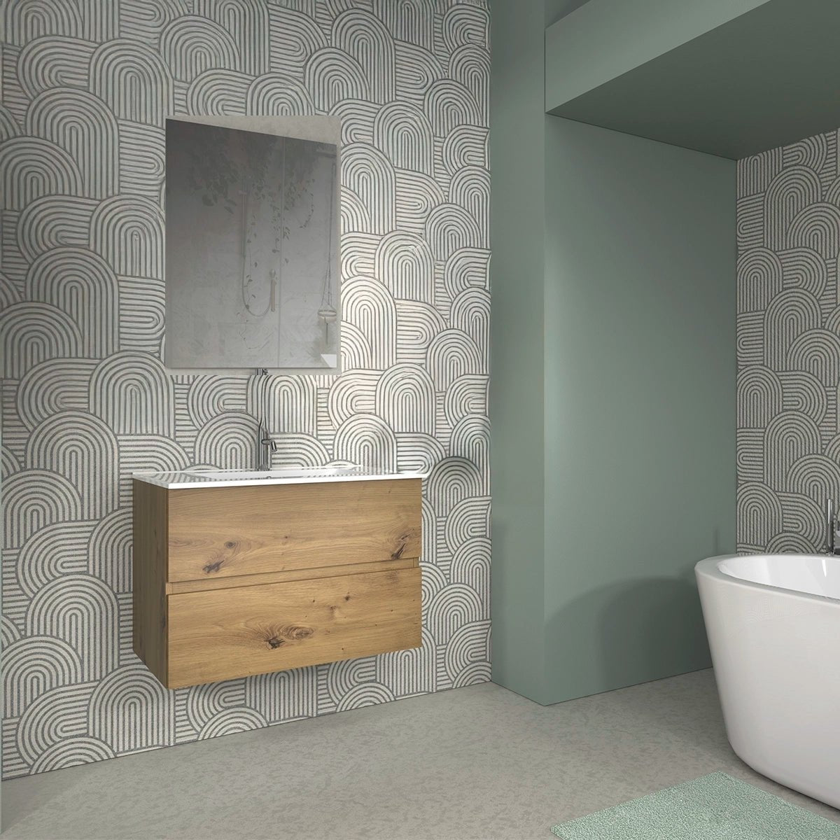 Mueble baño suspendido Triana con lavabo - Thebath