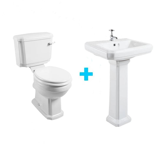 Toilette classique York + lavabo sur pied York