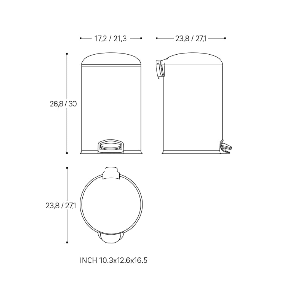 Papelera de baño automática Essentials - Thebath