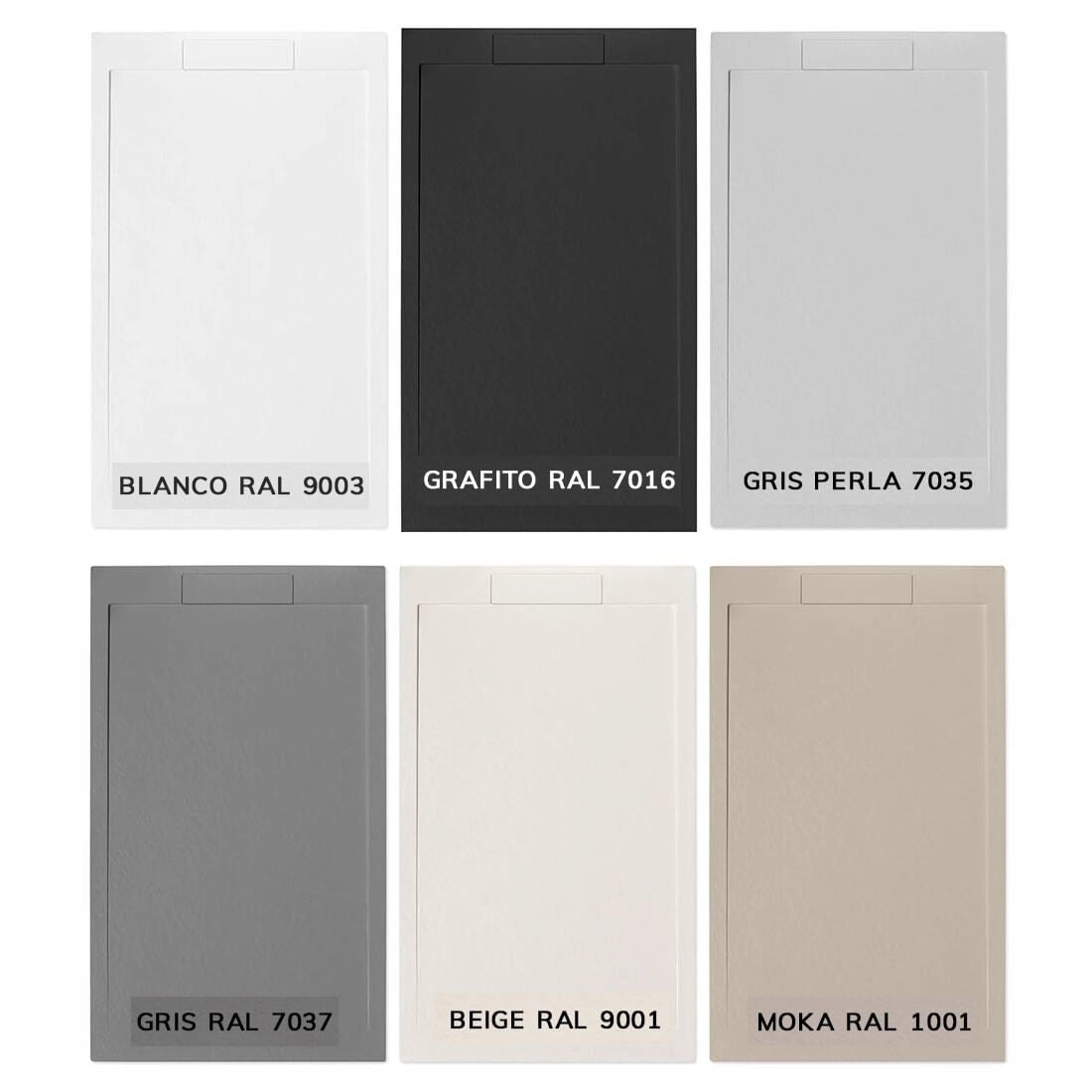 Plato de ducha resina textura pizarra Bay