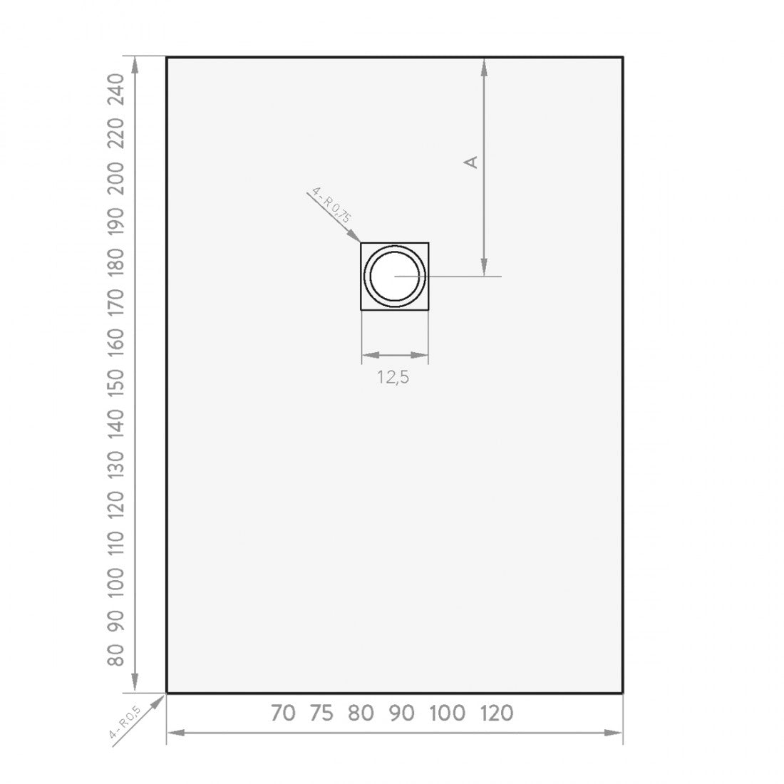 Plato de ducha resina textura Pizarra Calobra