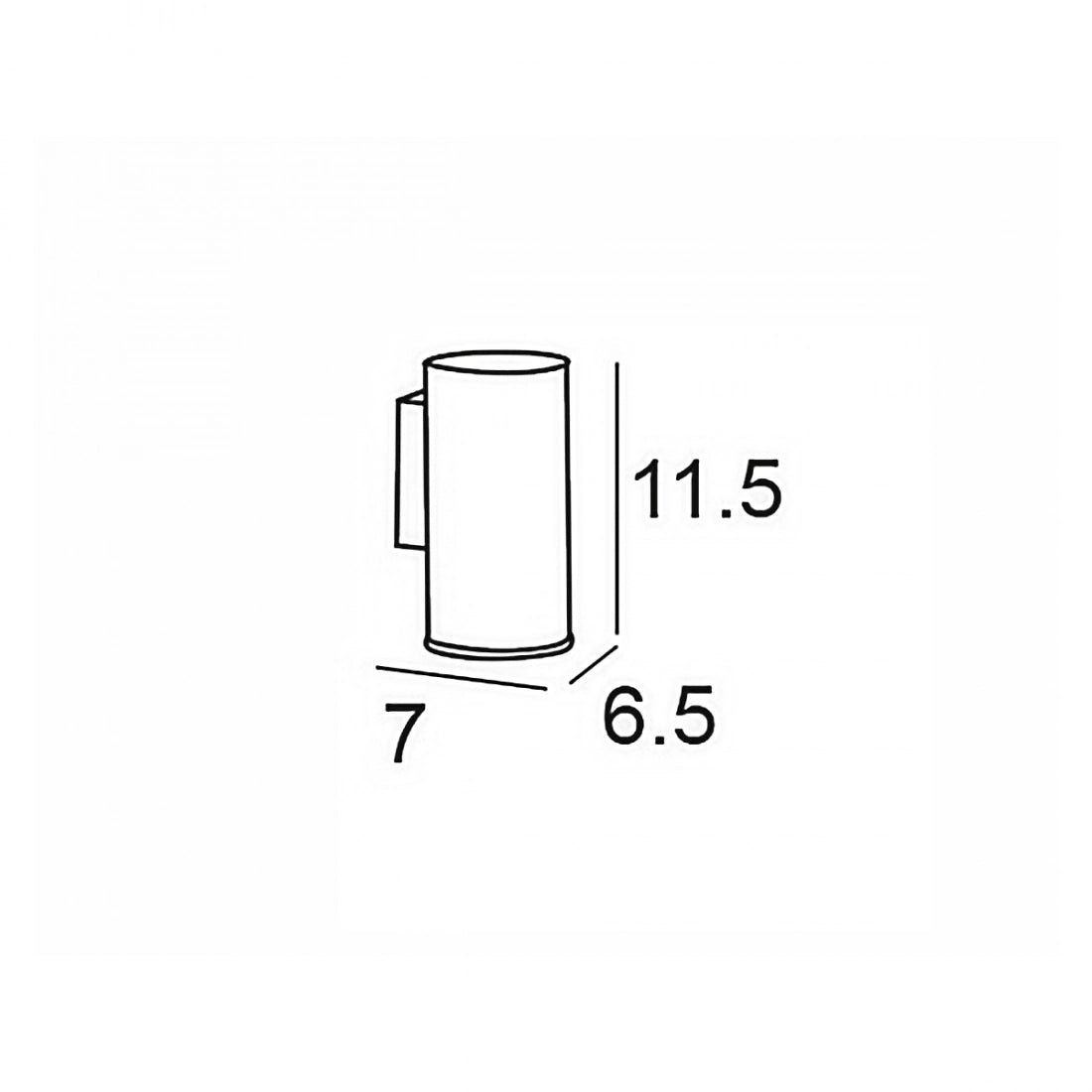 Portacepillos pared cromado Eco 6500
