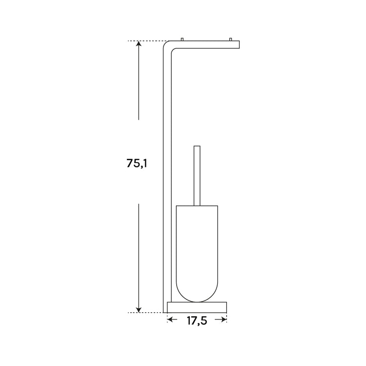 Porte-rouleau de papier toilette Geyser avec porte-balai