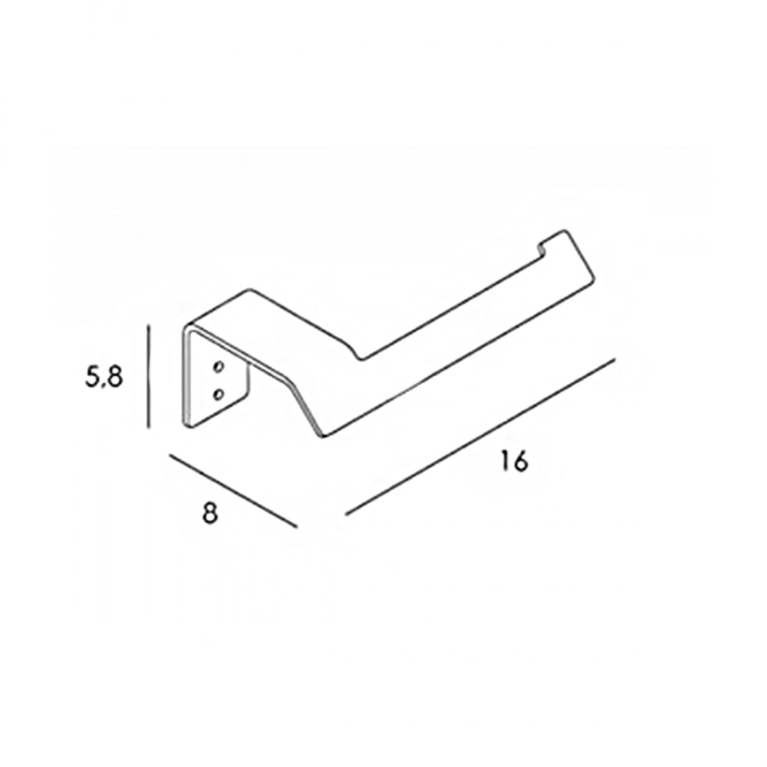 Portarrollos sin tapa Sim mate