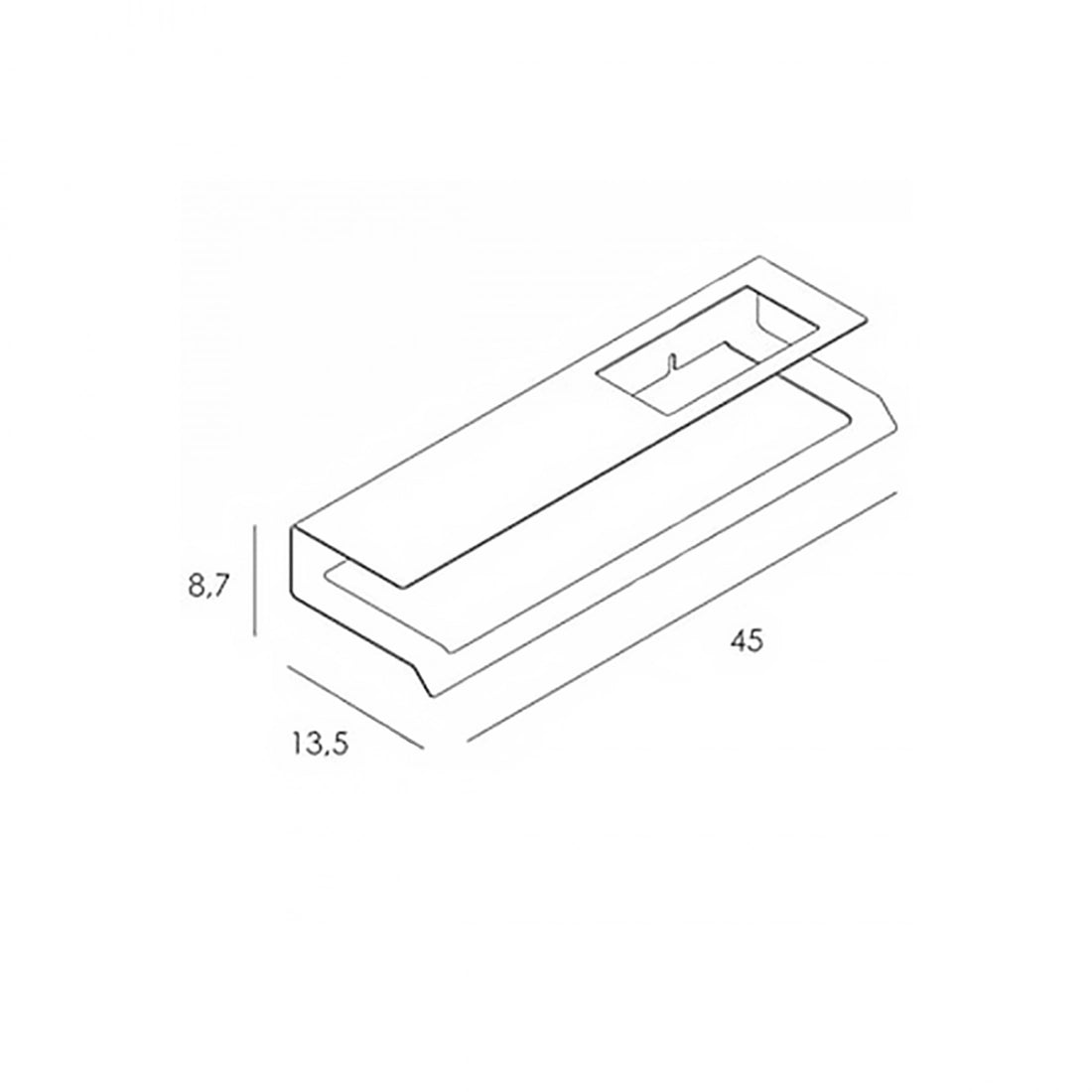 Repisa con toallero Slim 2300