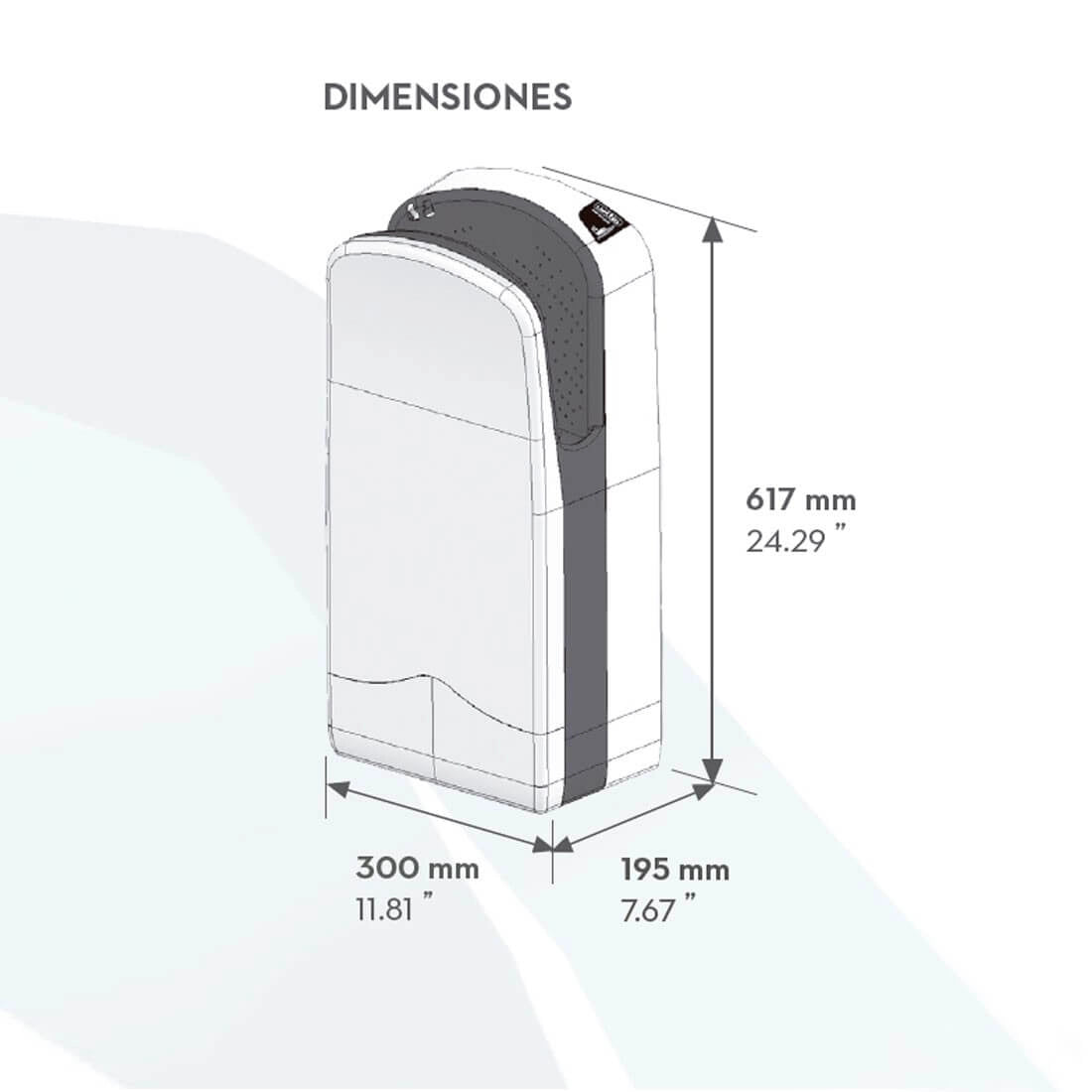 Secador de manos color