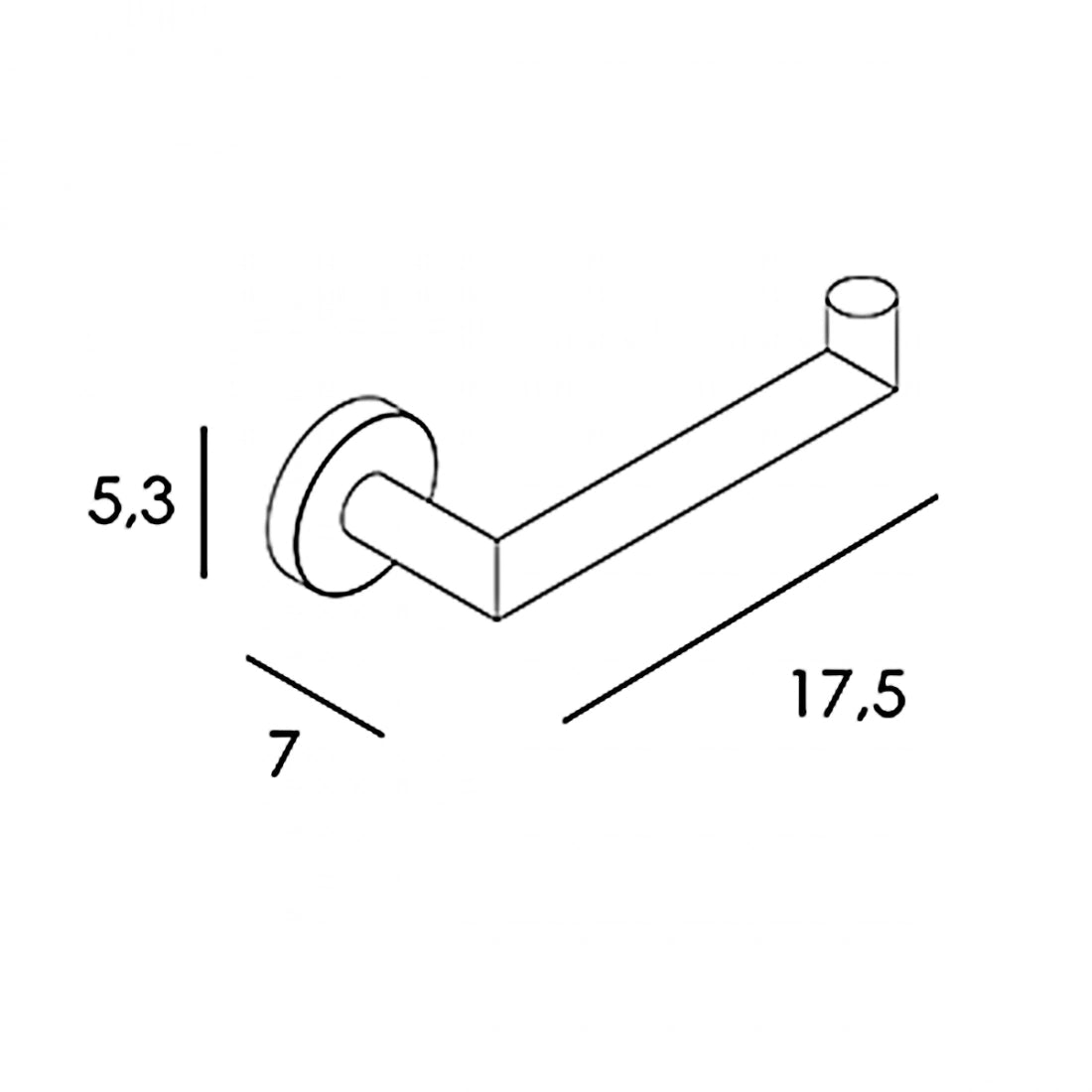 Toallero bidé - portarrollo sin tapa Eco 6500