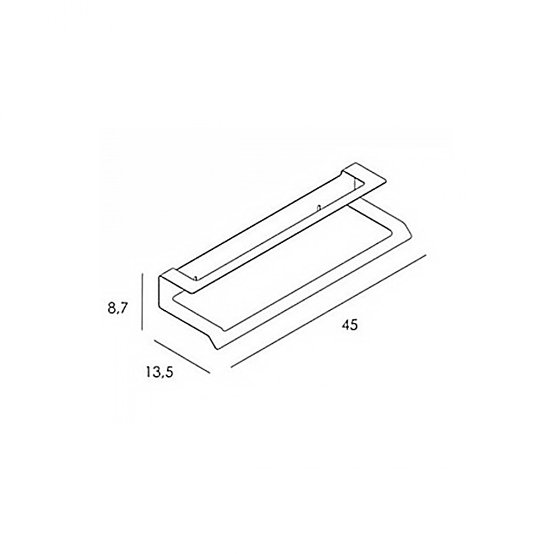 Toallero doble mate Slim 2300