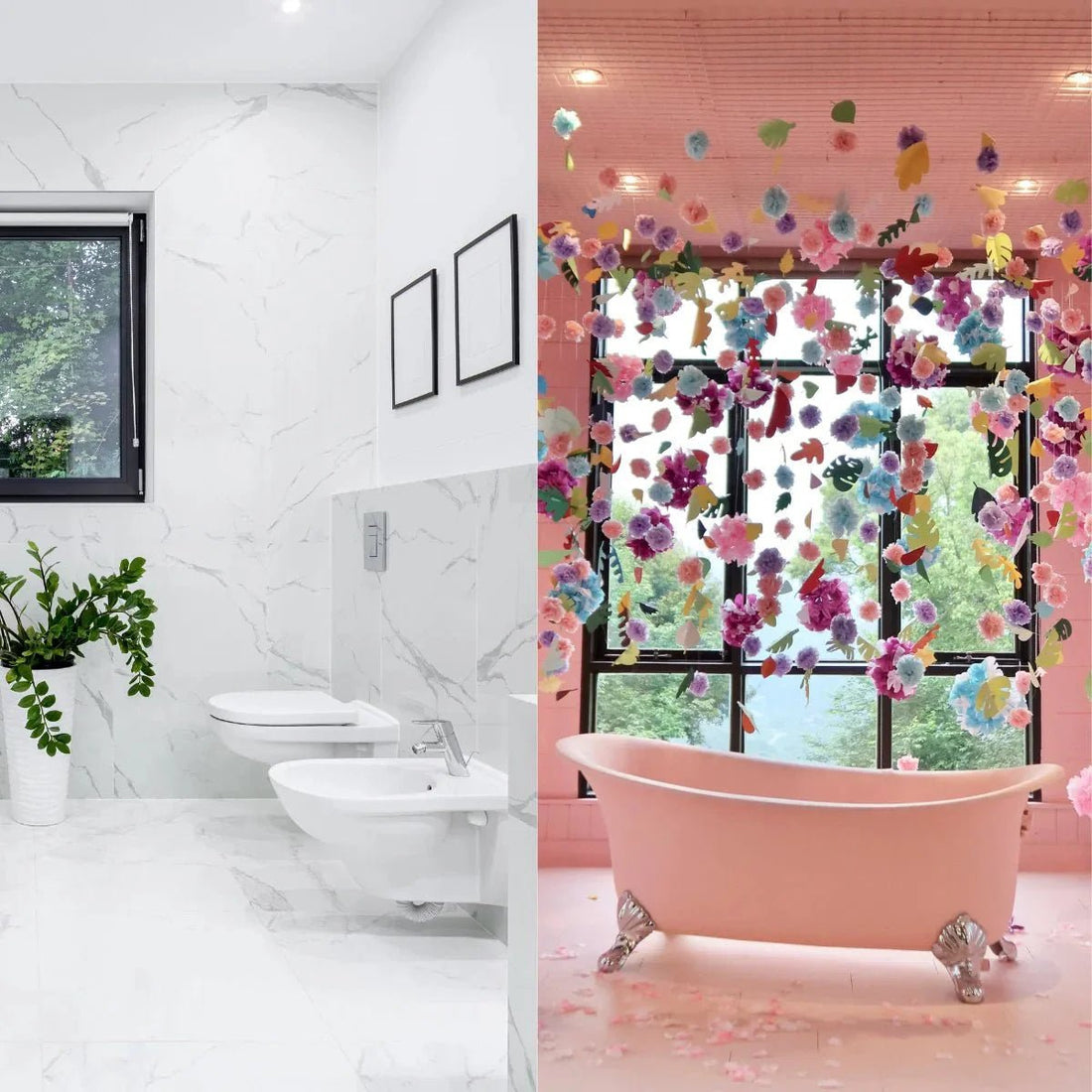 Baños de colores Vs baños blancos - Thebath