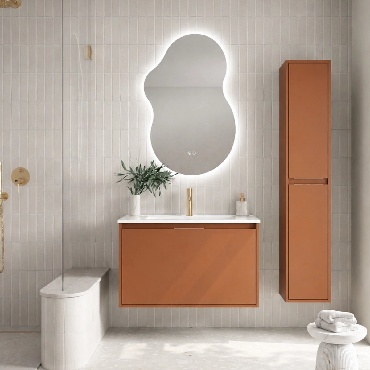 Meuble de salle de bain avec lavabo à poser Atelier