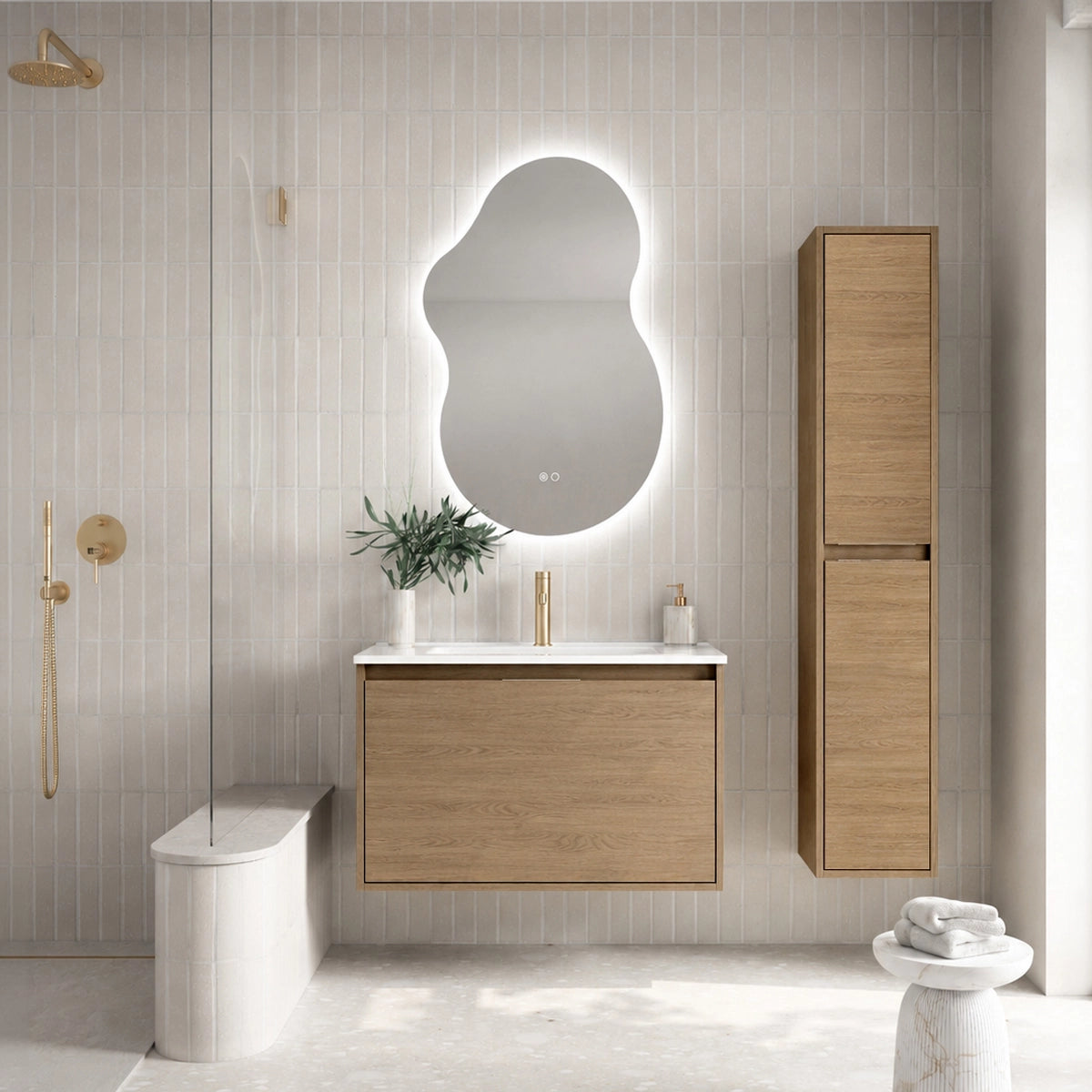 Meuble de salle de bain avec lavabo à poser Atelier