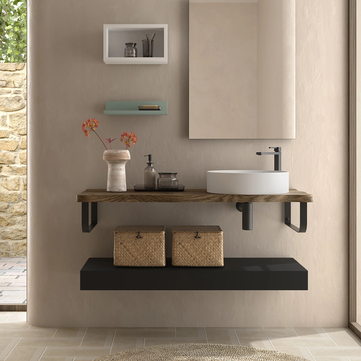 Plan de lavabo Rustik