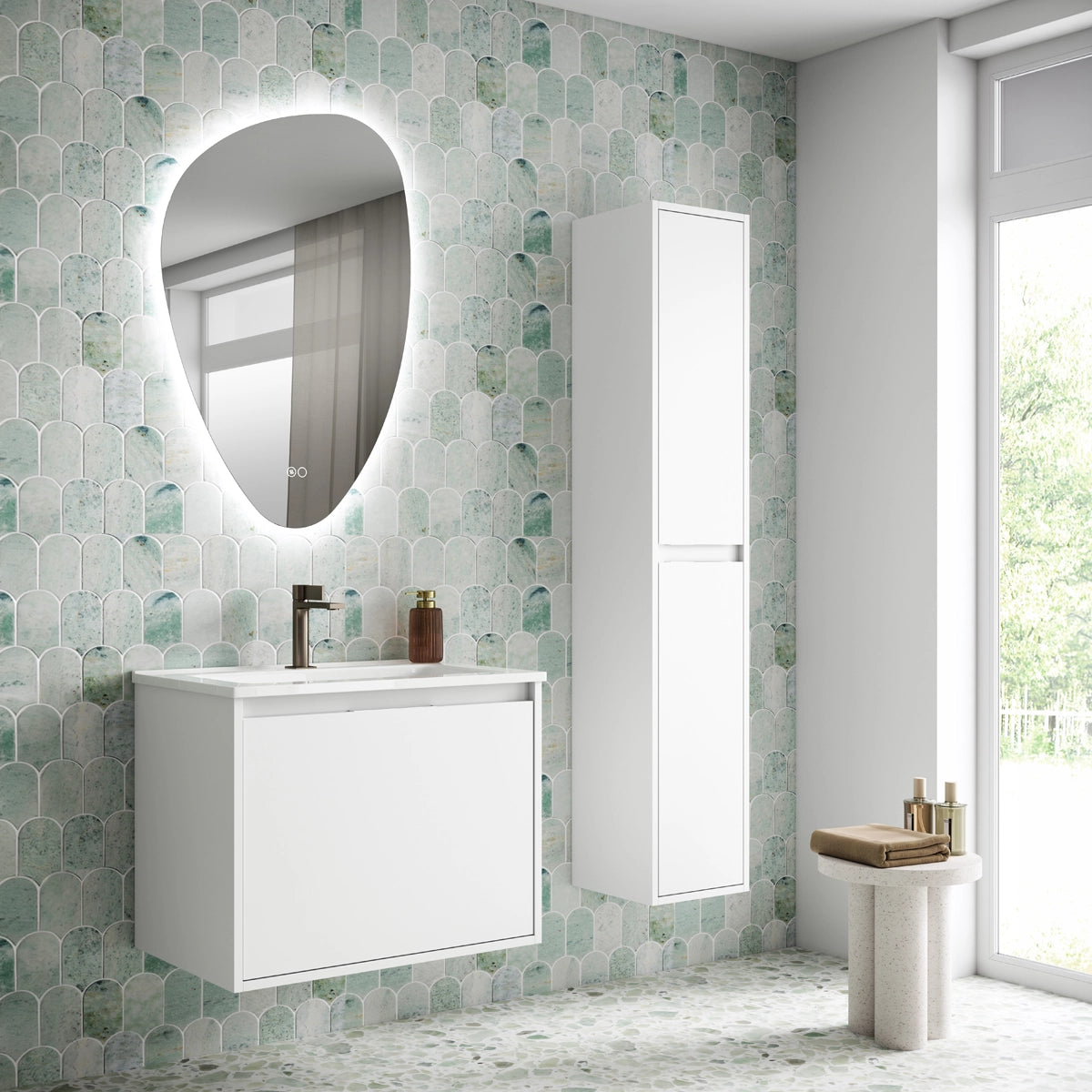 Meuble de salle de bain avec lavabo à poser Atelier