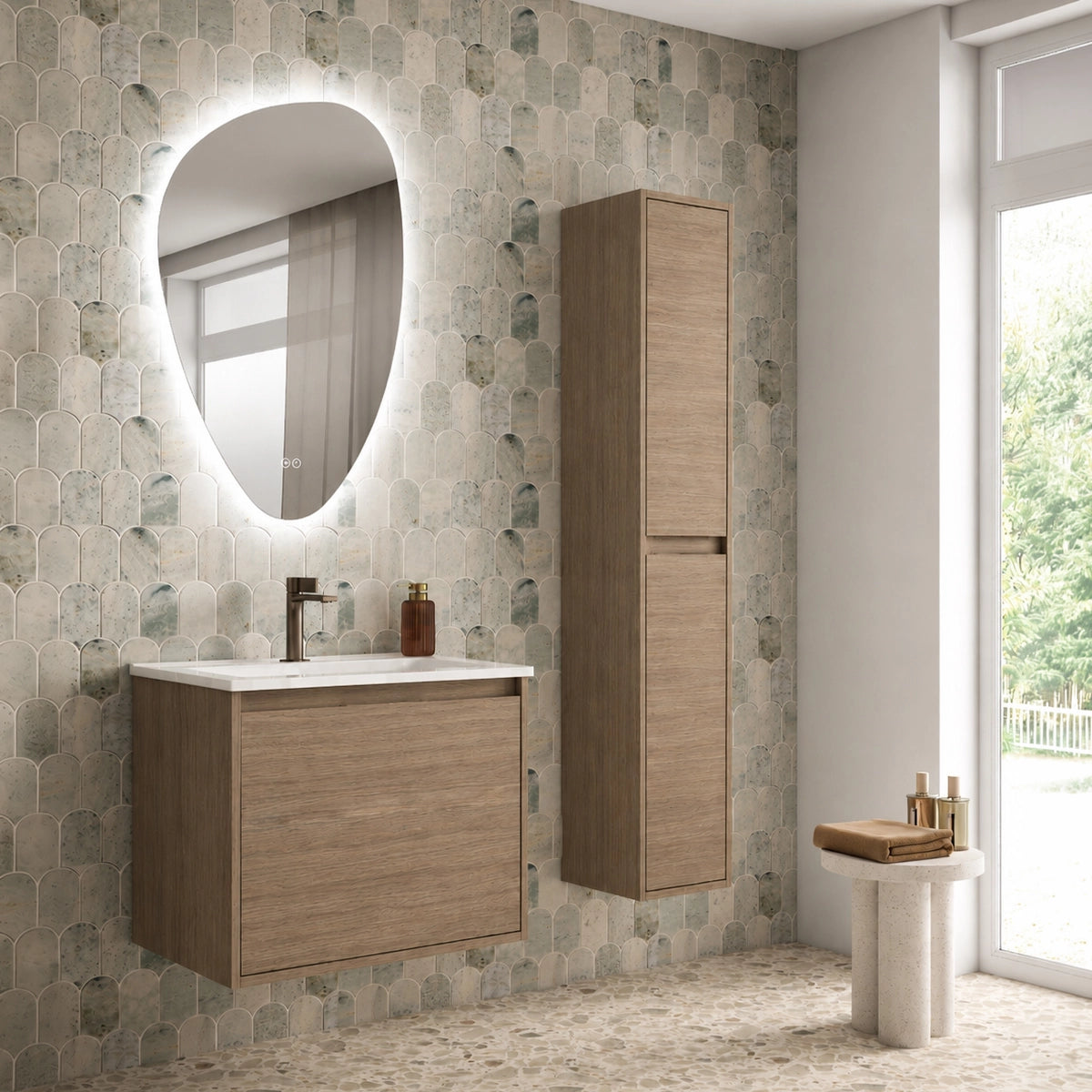 Meuble de salle de bain avec lavabo à poser Atelier