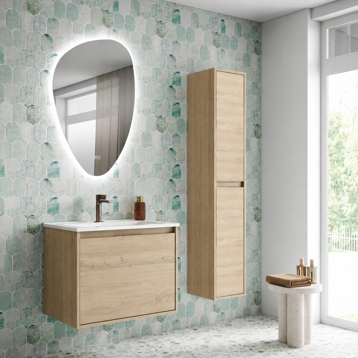 Meuble de salle de bain avec lavabo à poser Atelier