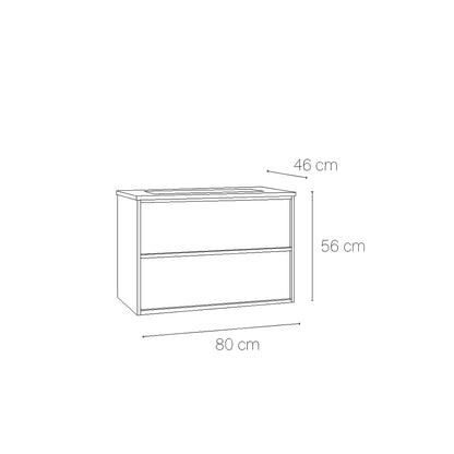Meuble de salle de bain lavabo Frame top