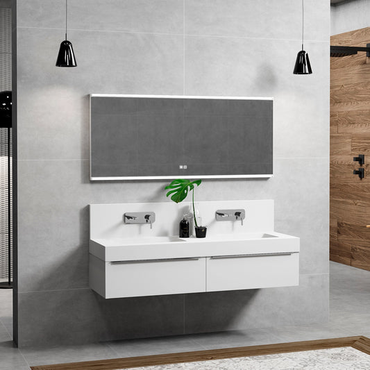 Lavabo mural double vasque Ambar