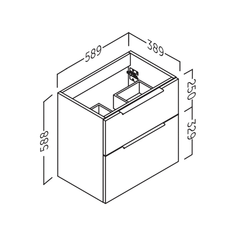 Meuble de salle de bain étroit Comet