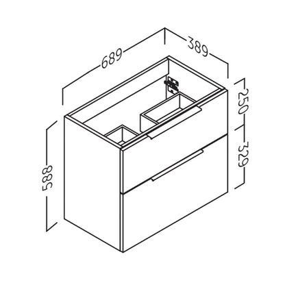 Meuble de salle de bain étroit Comet