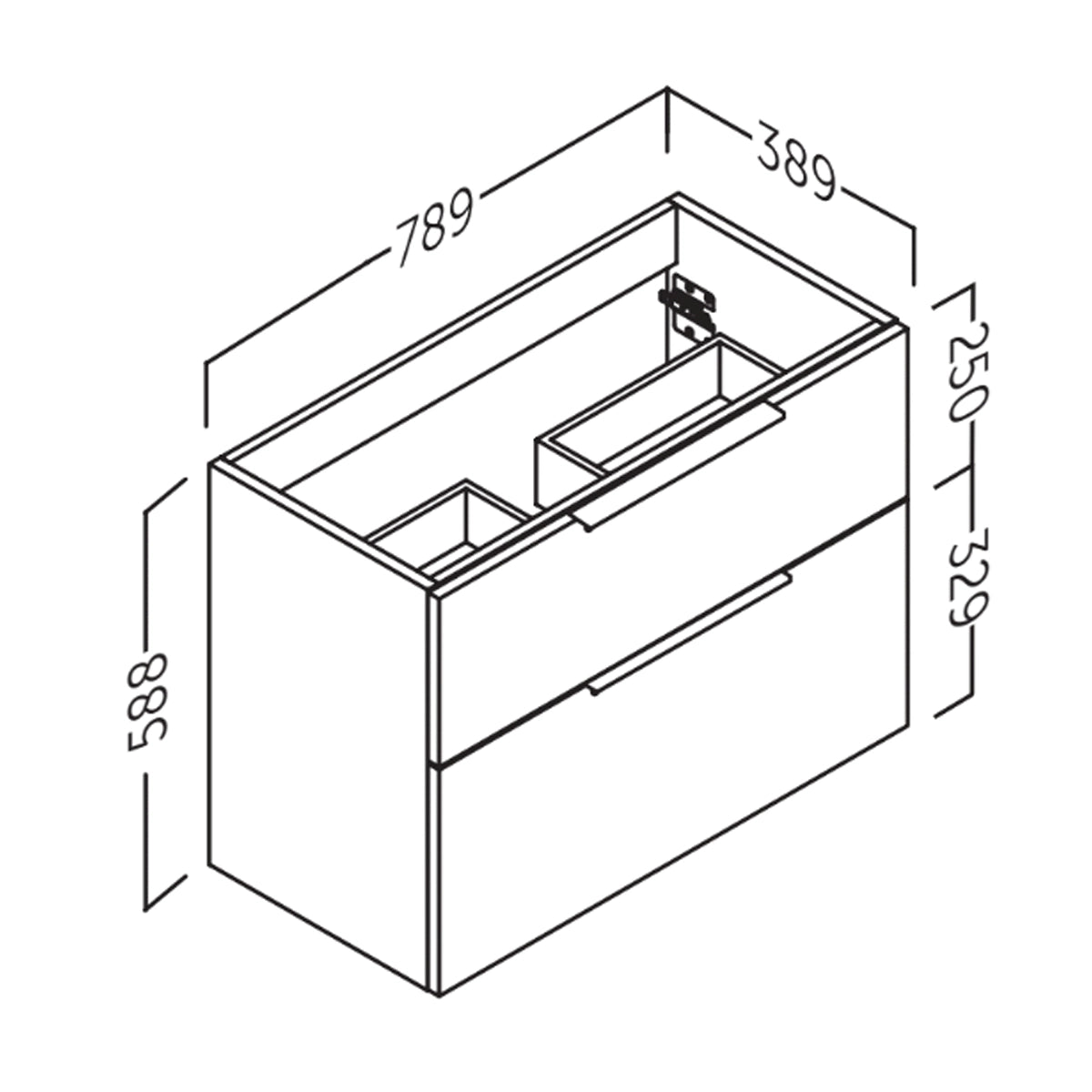 Meuble de salle de bain étroit Comet