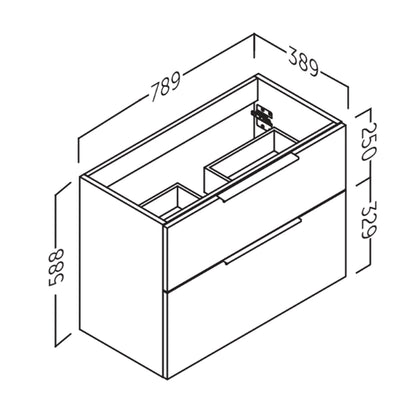 Meuble de salle de bain étroit Comet